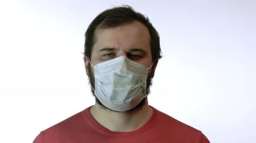 Person Wearing Protective Face Mask