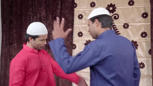 Dos musulmanes peleando