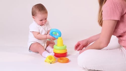 Baby Play with Mother