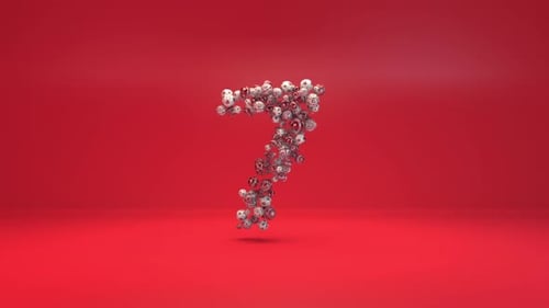 Dynamic Countdown with Decorative Spheres