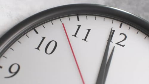 Clock Countdown Noon Ticking 4K
