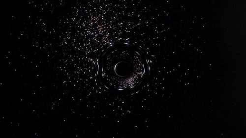 Space and Time Being Sucked by a Black Hole in a Star Cluster
