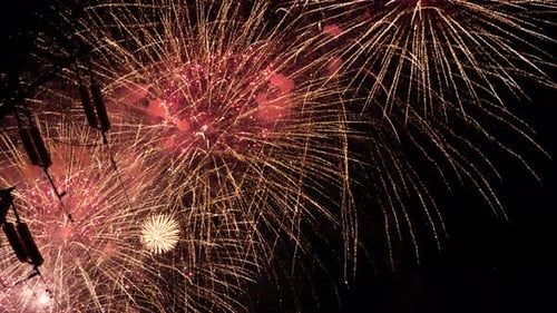 New Year celebration, fireworks