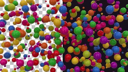 Abstract Falling Colorful Spheres Loop Background