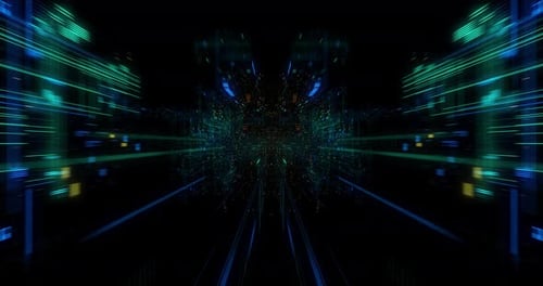 Seamless Loop Abstract Bewegungshintergrund für das Internet der Dinge.