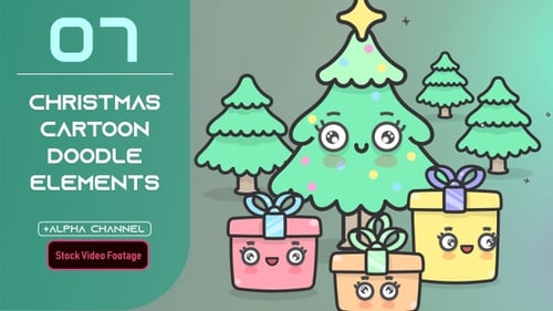 Animated Christmas Doodle Elements Pack