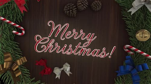 Decorative Christmas Title Reveal Animation