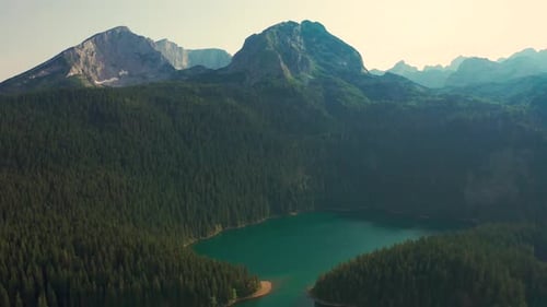 A Place of Myths and Legends of Mountains and Lakes Landscape