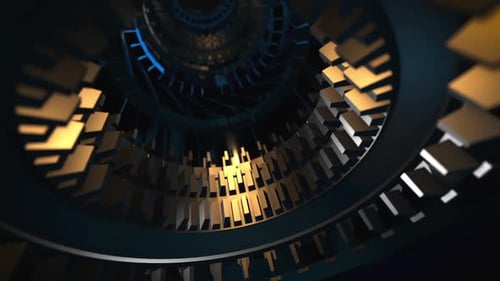 Abstrakte 3D-Turbine