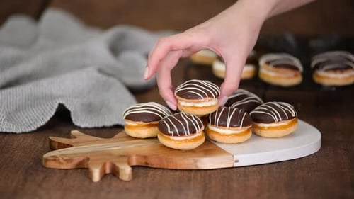 Delicious Desserts Placed on Decorative Plate