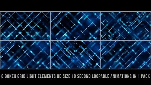Bokeh Grid Lights Blau Packung