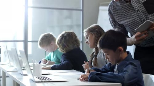 Students Doing Tasks