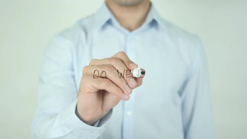 Mach es gut, schreibe auf dem Bildschirm