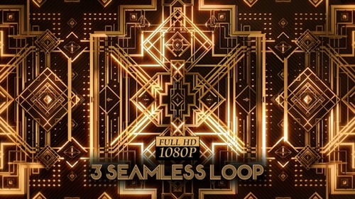 Art Déco retrô dourado