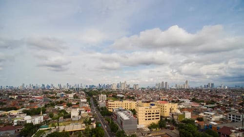 Timelapse Panorama of the City of Jakarta, Indonesia, Timelapse