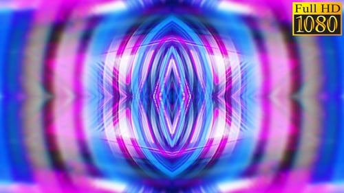 Abstract Geometric Neon Kaleidoscope Background Loop