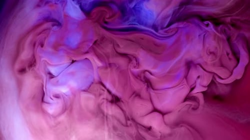 Swirling Abstract Paint Background in Purple, Pink and Blue