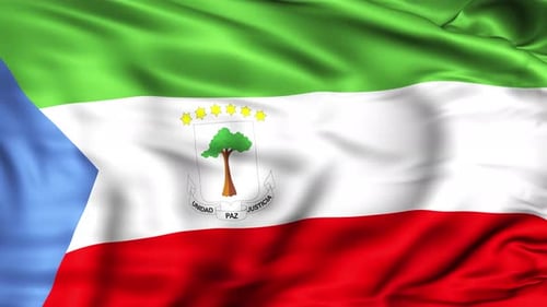 Equatorial Guinea Flag Waving Motion Graphic