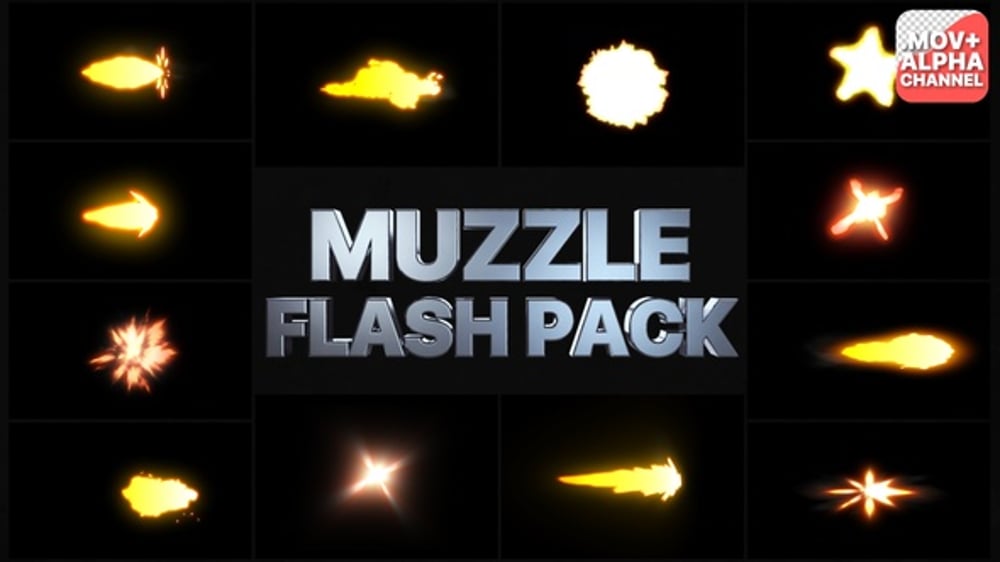 Muzzle Flash Pack 03 | Motion Graphics, Overlays Motion Graphics ft ...