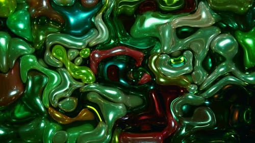 Fond animé liquide brillant de couleur verte incroyable