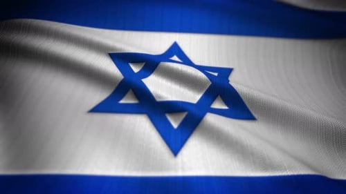 Waving Flag of Israel Motion Background Loop