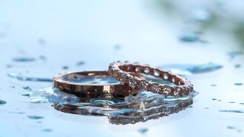 Luxury Wedding Rings with Sparkling Diamond Band
