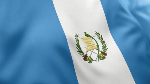 Guatemala National Flag Waving Seamless Loop