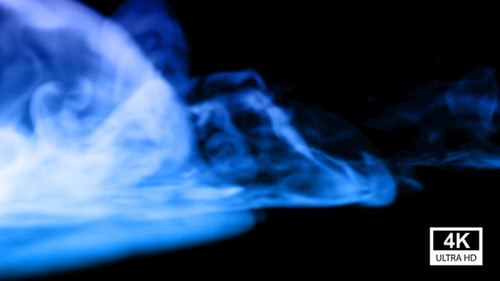 Abstract Blue Fluid Smoke Animation Effect