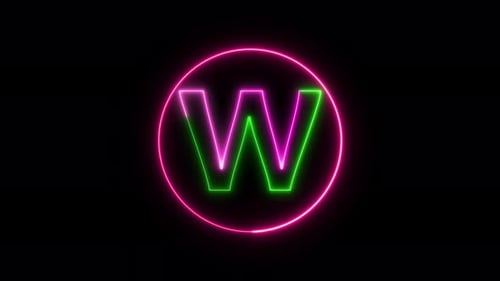 Glowing neon font. pink and green color glowing neon letter. Vd 1324