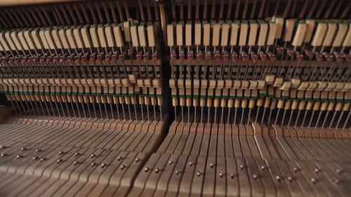 Inner Workings of a Piano Instrument