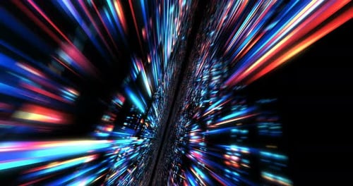 Futuristic Hyperspace Tunnel Warp Speed Background Loop