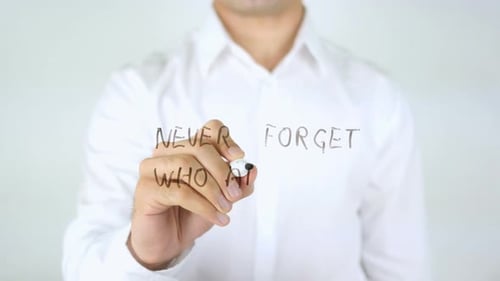 Man Writes Never Forget Who Are You