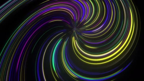 Vibrant Neon Swirling Lines Hypnotic Abstract Background