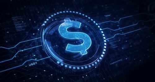 Dollar currency icon and USD money symbol digital concept