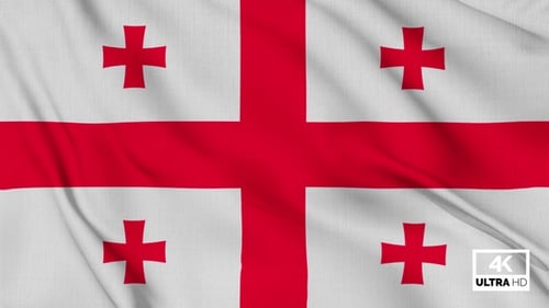Waving Flag of Georgia Animation