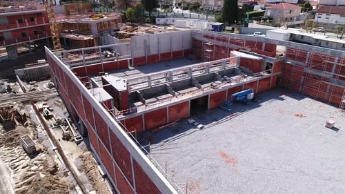 Estructura de construcción de edificios escolares