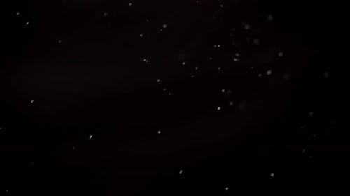 Floating Particle Visuals on Black Backdrop