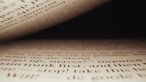 Close Up Shot of Book