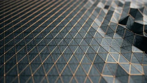 Abstract Waving Geometric Grid Background Animation