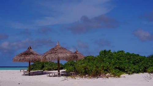 Aerial view sky of exotic lagoon beach by sea and sand background