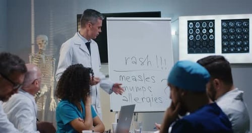 Doctors Attending Medical Lecture in Office