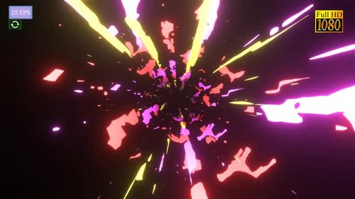 Dynamic Abstract Colorful Tunnel Burst Effect