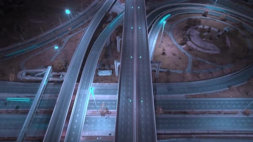 4K : prise de vue aérienne en Laps de temps par Drone de l'autoroute et du trafic inter-États