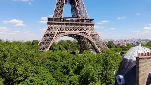 Eiffel tower from a height. Paris, France.