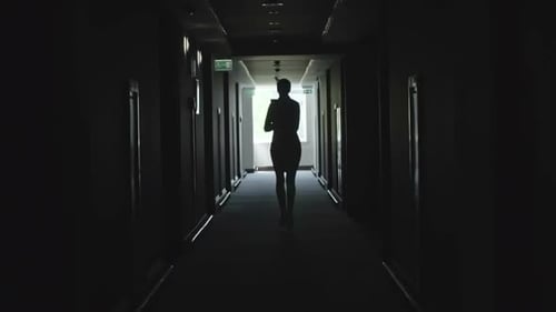 Business Lady Late for Work