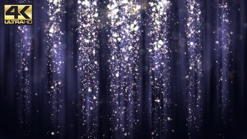 Zusammenfassung Very Peri Farbpartikel-Konfetti und Glitzerregen 4K