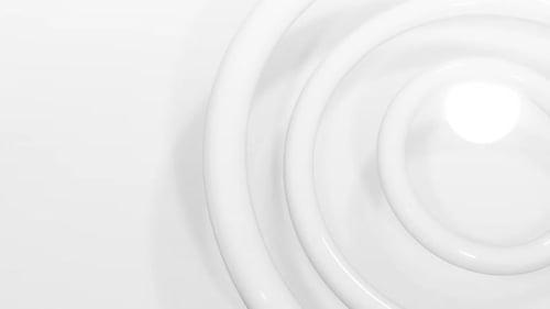 Abstract White Expanding Rings Modern Background Loop