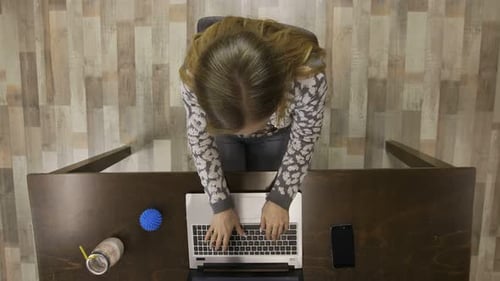 Stressed Office Worker Holding Anti Stress Ball