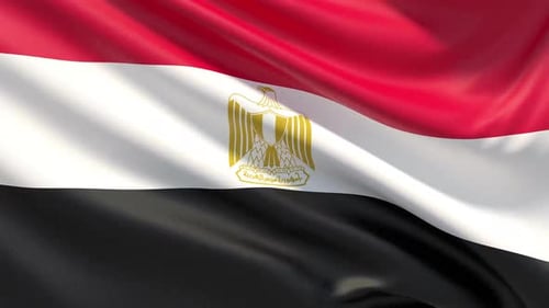 Animated Waving Egyptian Flag Loop