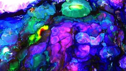 Multicolor Liquid Paint Surface